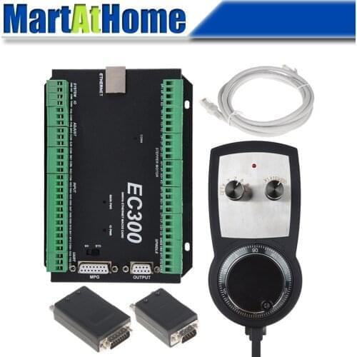 CNC Control System Mach3 Ethernet 3/4/5/6 Axis with MPG Controller DC Support Stepper/Servo Driver for DIY CNC