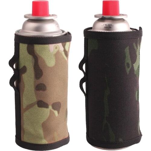 6.5x9.9cm Gas Canister Cover Protector Fuel Canister Storage Bag Camping Hiking Gas Cylinder Tank Accessories Outdoor Tools