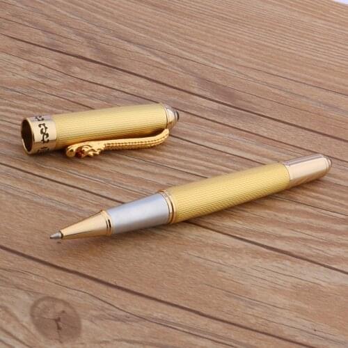 High Quality JINHAO 1000 metal golden ball point pen wave and Golden Faucet clip Luxury Signature RollerBall Pen Supplies
