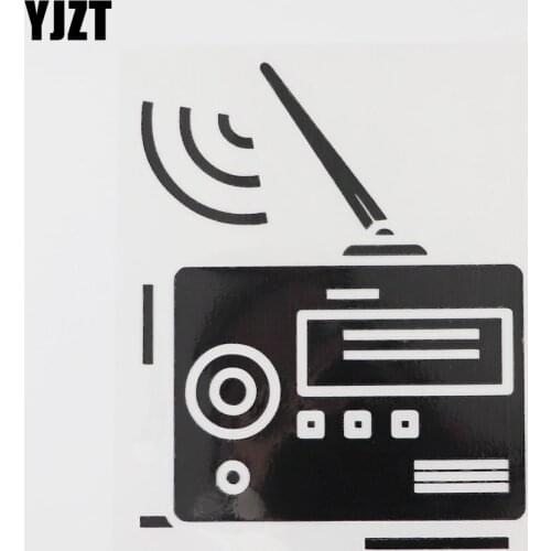 YJZT 11.6CM×14.7CM Radio Car Sticker Household Electric Appliances Vinyl Decal Black/Silver 13E-0060
