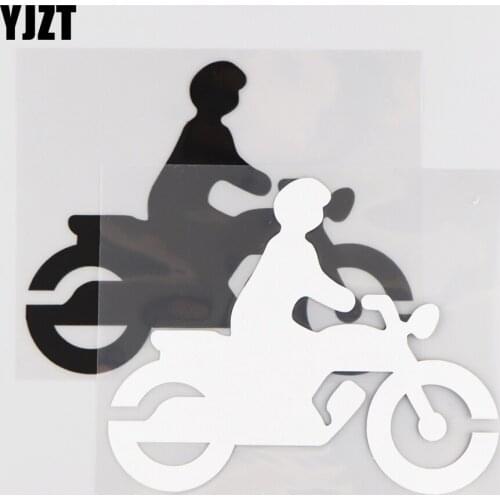 YJZT 15CM*12.1CM Motorcycle Cartoon Creative Vinyl Decal Decoration Car Sticker 1A-0165
