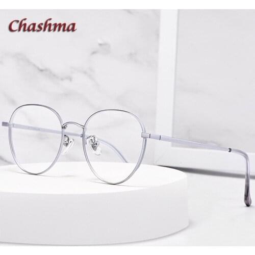 Chashma Women Vintage Eyewear Round Men Titanium Prescription Optical Frame Fashion Retro Glasses