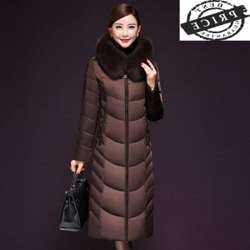 Winter Coat Female 20% Duck Down Jacket Women Clothes 2021 Korean Thick Ladies Long Jackets + Fox Fur Hooded Hiver YSaa12