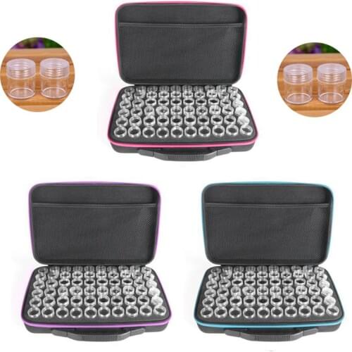 2020 new 60 Bottles Diamond Painting Box Tool Container Storage Box Carry Case Holder Hand Bag