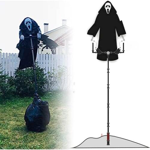 2022Creative Garden Ghost Face Scarecrow Yard Hanging Scary Scream Halloween Garden Yard Tree Hanging Halloween Decor Funny Part