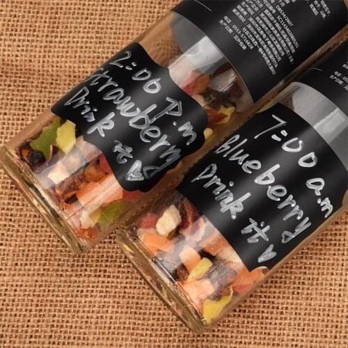 60 Stickers/ Pack Chalkboard Stickers with 1 Pieces White Chalk Marker for Home & Kitchen