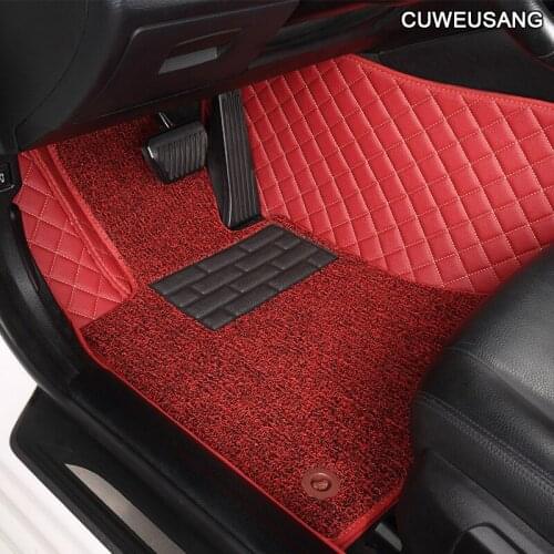 CUWEUSANG Custom car floor mats For MINI Cooper R50 R52 R53 R56 R57 R58 F55 F56 CLUBMAN Countryman R60 F60 mini one foot mats