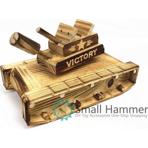 Wooden tank toy tank music box gift travel crafts decoration