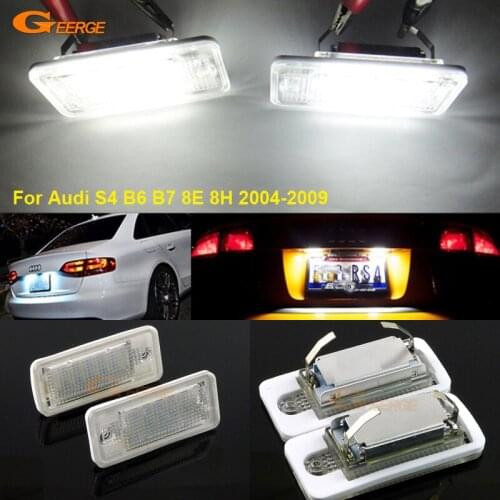 For Audi S4 B6 B7 8E 8H 2004-2009 Excellent Ultra bright Smd Led License plate lamp light lamp No OBC error car Accessories