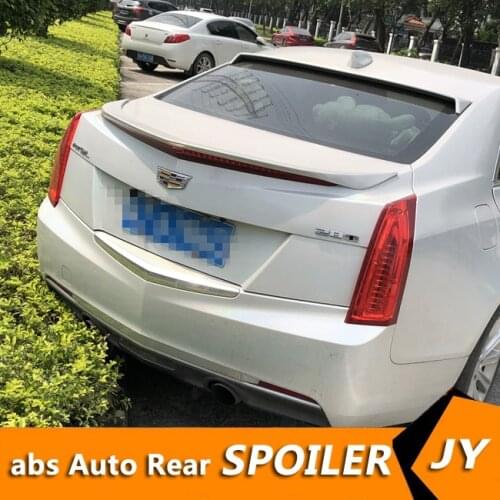 For Cadillac ATS Spoiler 2015-2018 Cadillac ATS spoiler TF High Quality ABS Material Car Rear Wing Primer Color Rear Spoiler