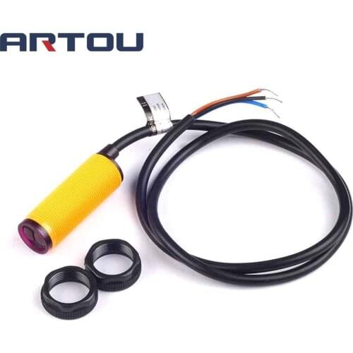 E18-D80NK Infrared Obstacle Avoidance Photoelectric Sensor Proximity Switch 3-80cm Detection Range Adjustable for Smart Car