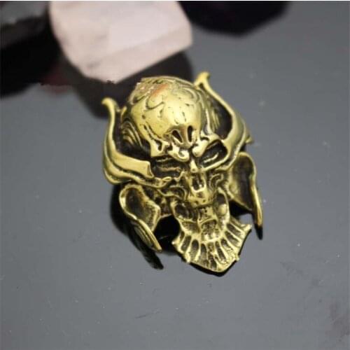 EDC Paracord Knife Beads Warrior Skull Paracord Bracelet Accessories Survival DIY Pendant Buckle for Knife Lanyards Tools