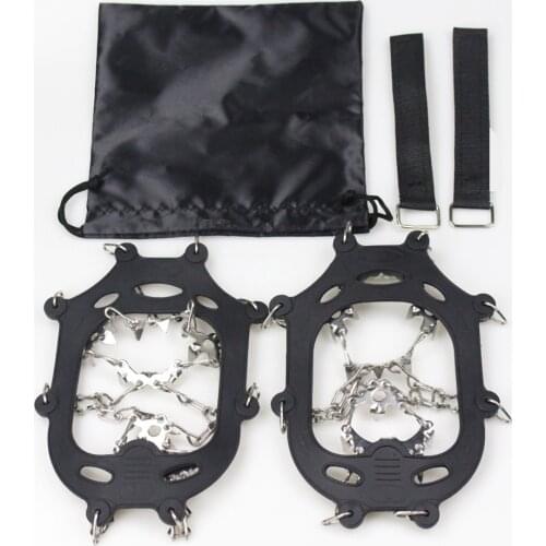 Quality Outdoor Climbing Antiskid Crampons Winter Walk 19 Teeth Ice Fishing Snowshoes Manganese Steel Slip Shoe Covers