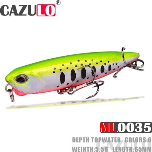 Pencil Fishing Lures Accesorios Isca Atrificial Weights 5.5g 65mm Floating Baits Topwater De Pesca Wobblers For Pike Fish Leurre