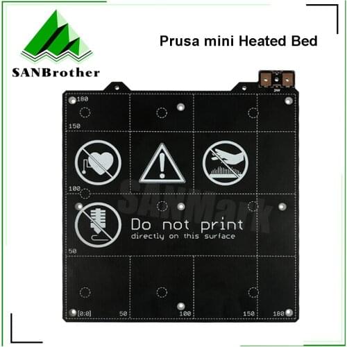 Clone Prusa i3 mini MK3 3D Printer Y carriage Magnetic Heated Bed MK52 24V Wiring Thermistor With Magnet For Prusa i3 MK3S