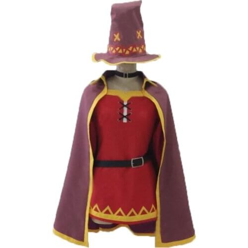 Anime KonoSuba Gods Blessing On This Wonderful World Megumin Cosplay Costume Full Set gift socks and gloves 11