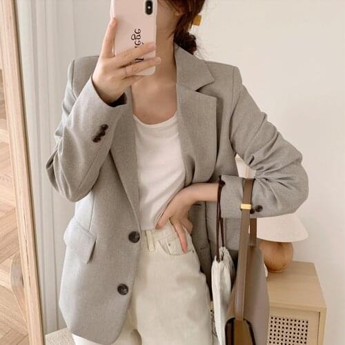 Fashion Long Sleeve Slim Blazers Female New Spring Autumn Women Blazer Jacket Casual Work Suit Coat Office Lady