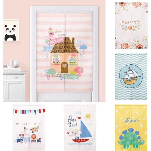 Cartoon Childrens Room Fabric Curtain Bedroom Door Curtain Changing Room Curtain Non Perforated Half Curtain Home Decoration