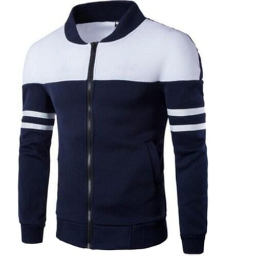 Men Hoodies Sweatshirts Spring Autumn Hoody Jackets Fashion Patchwork Stripe Slim Fit Hoodie Men Male Man Tracksuits
