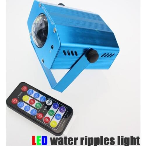 Portable mini water wave ripples laser stage lighting lights RGB Adjustment DJ Party Home Wedding Club Projector with remote