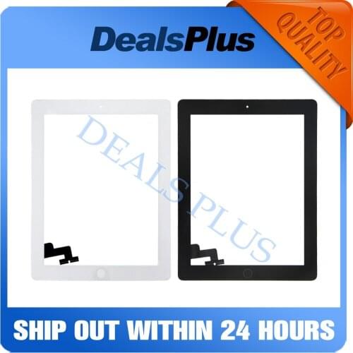 Replacement New Touch Screen+Home Button Flex+Sticker With Camera Holder For iPad 2 3 4 5 Air Black White