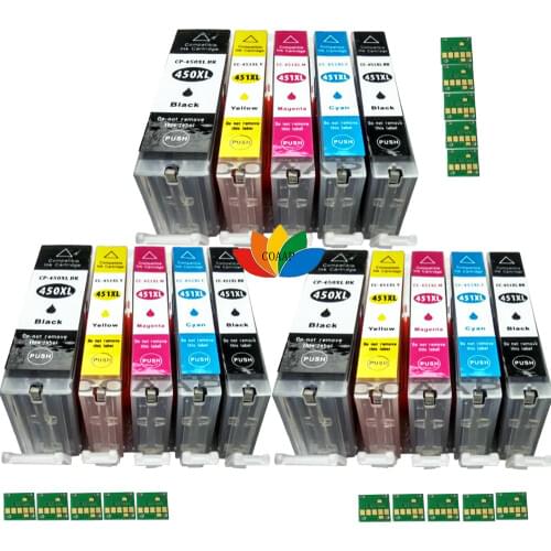 15pcs Compatible ink cartridge Canon PGI-450 CLI-451 PIXMA MG5440 MG5540 MG5640 MG6340 MG6440 MG6640 MG7140