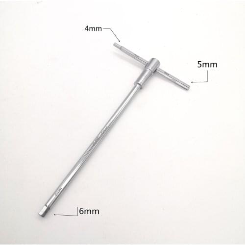 4/5/6mm T-Type Sliding Allen Wrench CR-V High Hardness Alloy Steel Multifunctional Repair Tool Accessories