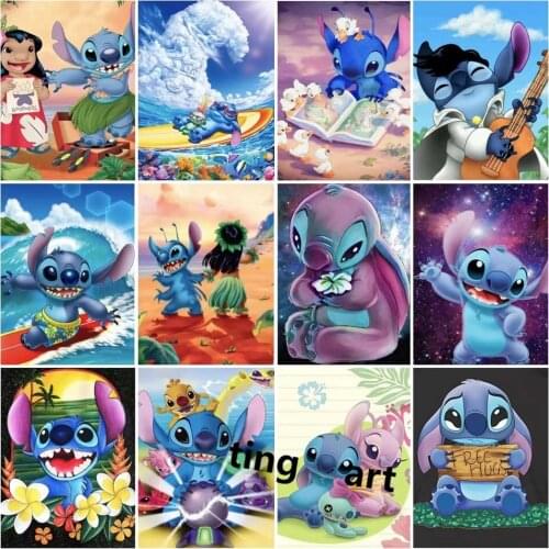 Disney Full Square/Round Stitch Diamond Diamond Painting Lilo&Stitch Series Mosaic Home Decor Childrens Gift