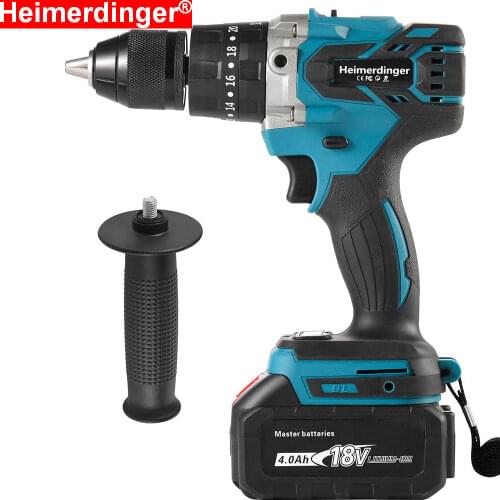 18V 13mm cordless impact drill 18V 13mm brushless impact drill 18V impact drill 18V screwdriver drill with one 4.0 Ah battery