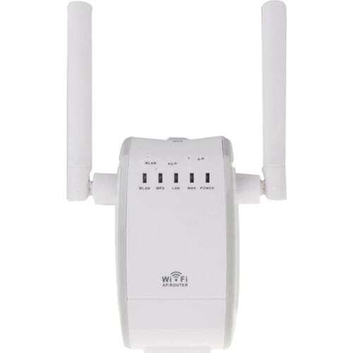Dual Antennas 300M Wireless WIFI Repeater AP Router Signal Amplifier (Eu plug)