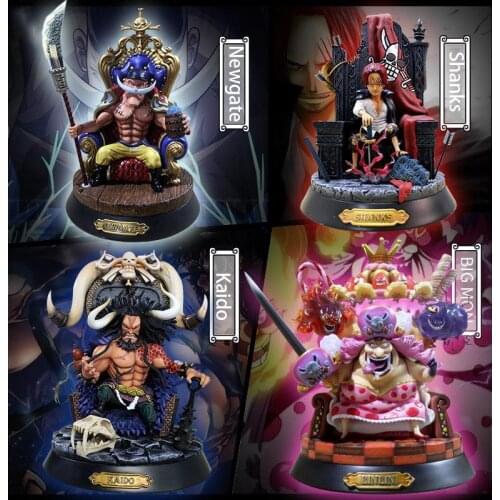 One Piece Anime Figure Linlin Kaido Newgate Shanks Pirate King GK Statue PVC Action Figure Japan Manga Figurine Model Toys Decor
