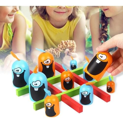Tic Tac Toe Big Eat Small Game Parent-child Interactive Chess Game Educational Toy Party Gobblet Gobblers Board Toy for Kids