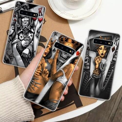 King Queen Couple Lovers Silicon Phone Case For Samsung Galaxy A51 A71 A70 A50 A40 A30 A20E A10S A01 A21 A6 A7 A8 A9 Plus + Cove