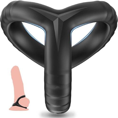 2021 Penis Ring Silicone Delay Ejaculation Dick Cock Rings Male Chastity Ball Stretcher Adult Products Sex Toys For Men Shop 18