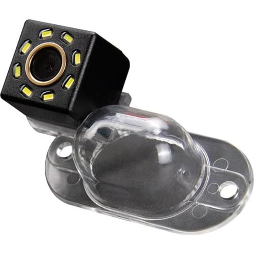 Misayaee Car Rear View Reverse Parking Camera Golden 8 LED for Nissan Paladin 2012 2013 Night Vision Waterproof