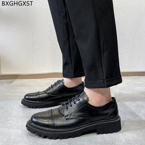 Italian Brogues Mens Oxford Leather Shoes Dress Shoes Mens Fashion Luxury Designer Suit Shoes for Men Office 2021 Zapatos Hombre
