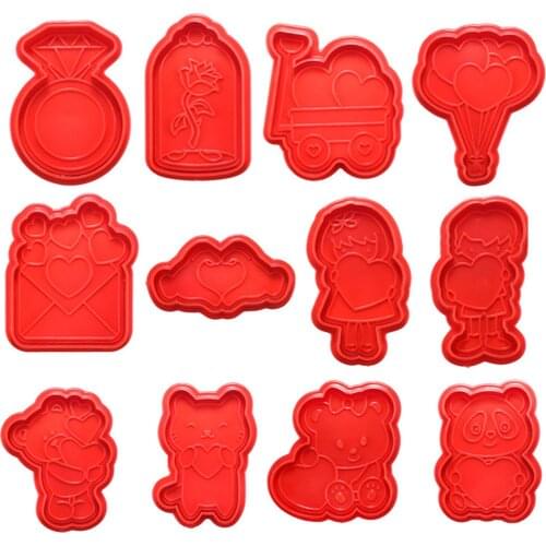 Valentines Day Baking Tool Set Spring Mold DIY Baking Supplies New Baby Food Supplement Mold Biscuit Mold