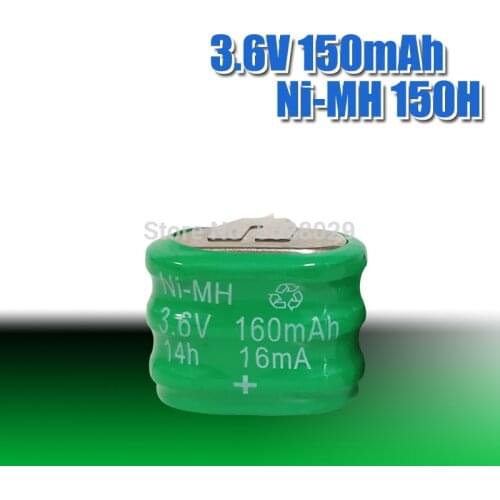 150mah 3.6v Ni-MH Rechargeable Button Cell Battery With Pins For PLC data backup power Solar energy