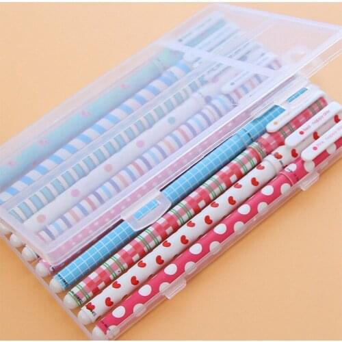 10pcs/pack 0.5mm Ballpoint Stationery Office School Supplies Color Gel Pen Cartoon Animal Starry Star Sweet Floral Pens