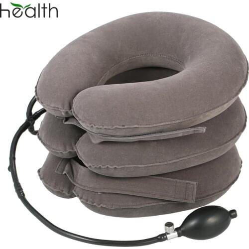 Neck Collar Neck Stretcher Cervical Traction Device 3 Tube Quick Inflate Neck Stretcher Collar Pain Relief for Chronic Neck Pain