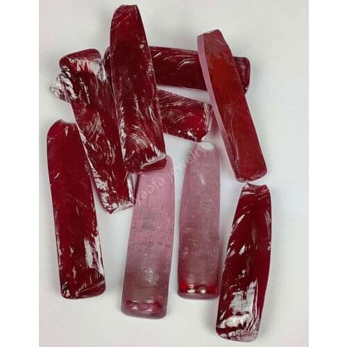 Sale 0.1kg 100g Synthetic 5# Red Rose Color Rough Raw Material Corundum Stone Uncut Laboratory RubyS For Jewelry Making