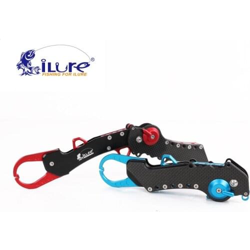 Ilure Foldable Fish Lip Pliers Grip Tongs 180g/285mm Carbon Fibre Control Gripper Fishing Tools