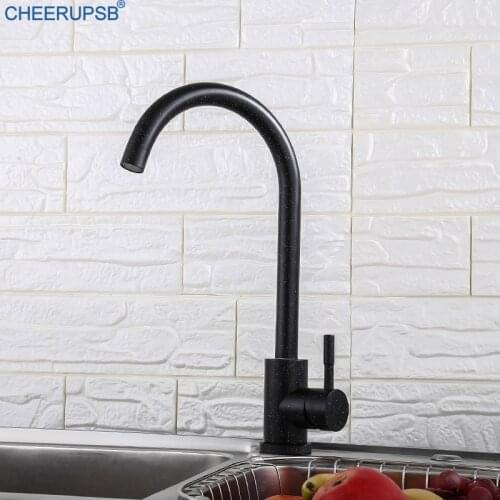 Torneira Gourmet Kitchen Sink Faucet Hot Cold Water Mixer Tap Black White Stainless Steel Crane 360 Rotation Deck Mount Stream