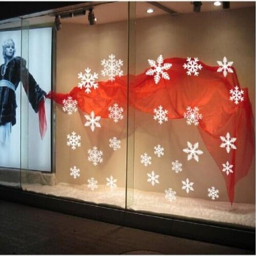 UBRUSH 35x50cm Wall Stickers PVC Safty Home Decor Wallpaper Christmas snowflake Decorative Sticker For Glass