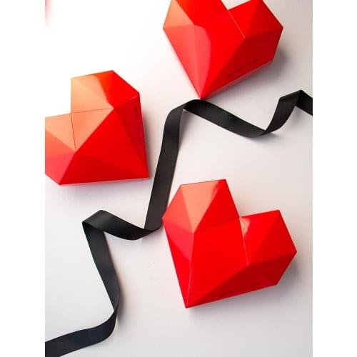 Packaing Containers Florist Boxes Red Heart Shaped Candy Boxes Gift Box Packaging Boxes Christmas Flowers Gifts Living Vase Dec