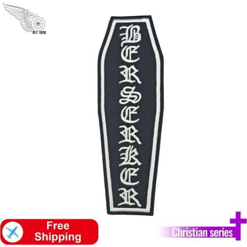 Fate Berserker Embroidered Patch Cool MC Motorcycle Club BIker Rider Badges Stripe Iron on for Clothes Jacket Leather DIY