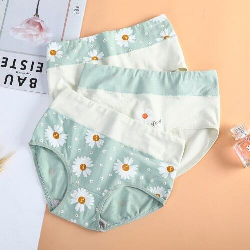 Women Panties High Waist Soft Cotton Cute Print Ladies Underwear Seamless Briefs Sexy Breathable Girls Lingerie