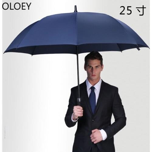 Long Handle Umbrella Men Women Sunshine Large Double Layer Strong Windproof Luxury Wooden Handle Upside Down Umbrella Parasol
