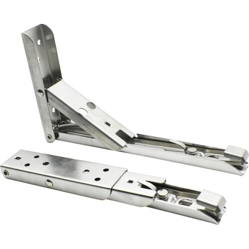 1sets2pcs Triangular Stainless Steel bracket folding 90 degree wall bracket shelves Wall hanging