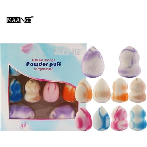 4/10Pcs Makeup Foundation Sponge Cosmetic Puff Soft Gourd Drop Shape Powder Blush Mini Make Up Beauty Tool Kit with Box gift